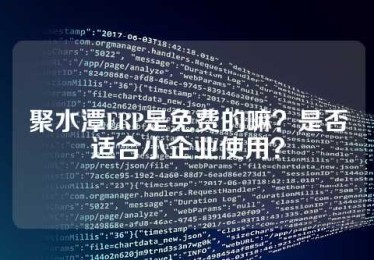 聚水潭ERP是免费的嘛？是否适合小企业使用？