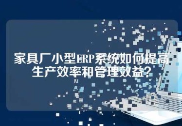 家具厂小型ERP系统如何提高生产效率和管理效益？