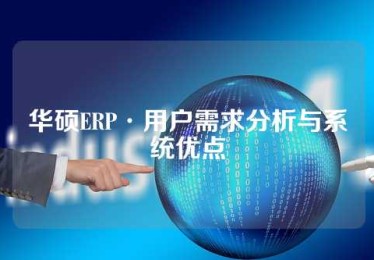 华硕ERP·用户需求分析与系统优点