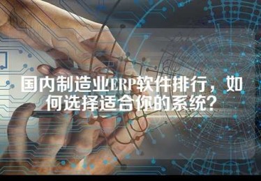 国内制造业ERP软件排行，如何选择适合你的系统？
