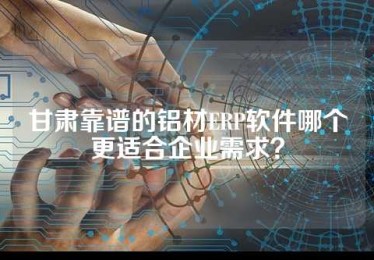 甘肃靠谱的铝材ERP软件哪个更适合企业需求？