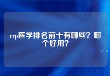 erp医学排名前十有哪些？哪个好用？