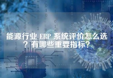 能源行业 ERP 系统评价怎么选？有哪些重要指标？