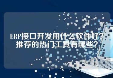 ERP接口开发用什么软件好？推荐的热门工具有哪些？