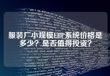服装厂小规模ERP系统价格是多少？是否值得投资？