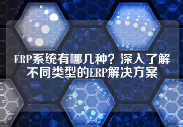 ERP系统有哪几种？深入了解不同类型的ERP解决方案