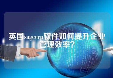英国sageerp软件如何提升企业管理效率？