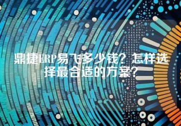 鼎捷ERP易飞多少钱？怎样选择最合适的方案？