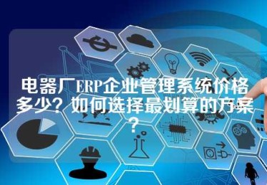 电器厂ERP企业管理系统价格多少？如何选择最划算的方案？