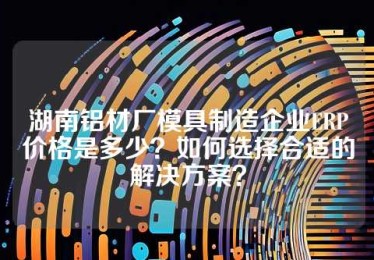 湖南铝材厂模具制造企业ERP价格是多少？如何选择合适的解决方案？