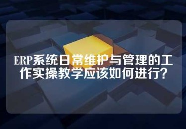ERP系统日常维护与管理的工作实操教学应该如何进行？