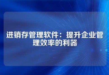 进销存管理软件：提升企业管理效率的利器