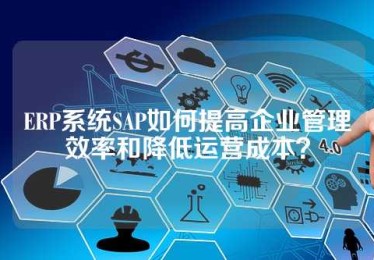ERP系统SAP如何提高企业管理效率和降低运营成本？
