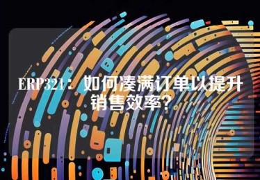 ERP321：如何凑满订单以提升销售效率？