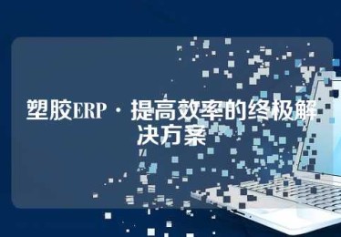 塑胶ERP·提高效率的终极解决方案