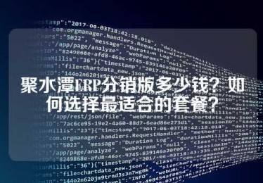 聚水潭ERP分销版多少钱？如何选择最适合的套餐？