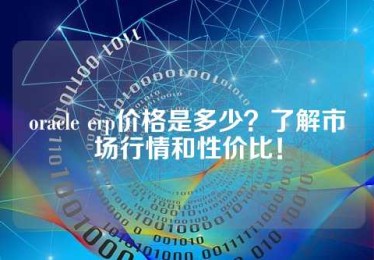 oracle erp价格是多少？了解市场行情和性价比！