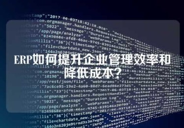 ERP如何提升企业管理效率和降低成本？
