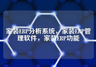 家装ERP分析系统，家装ERP管理软件，家装ERP功能
