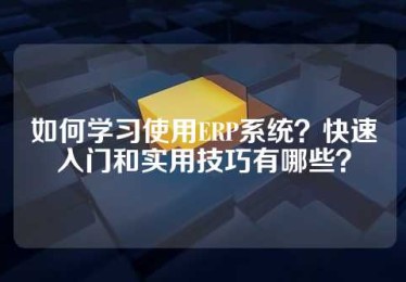 如何学习使用ERP系统？快速入门和实用技巧有哪些？