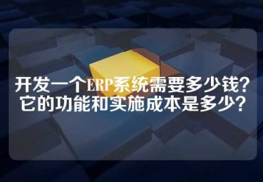 开发一个ERP系统需要多少钱？它的功能和实施成本是多少？