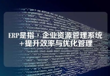 ERP是指·企业资源管理系统+提升效率与优化管理