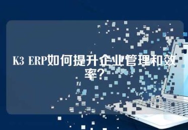 K3 ERP如何提升企业管理和效率？