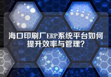 海口印刷厂ERP系统平台如何提升效率与管理？