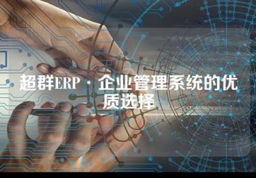 超群ERP·企业管理系统的优质选择