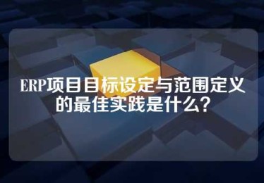 ERP项目目标设定与范围定义的最佳实践是什么？