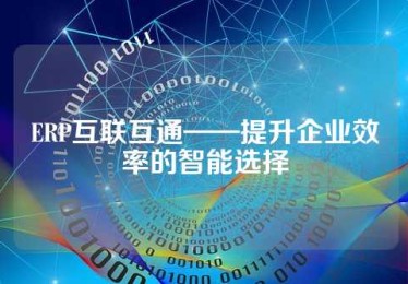 ERP互联互通——提升企业效率的智能选择