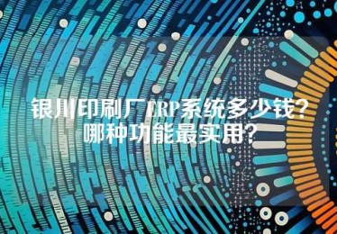 银川印刷厂ERP系统多少钱？哪种功能最实用？