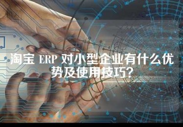 淘宝 ERP 对小型企业有什么优势及使用技巧？