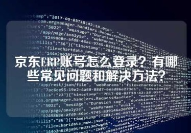 京东ERP账号怎么登录？有哪些常见问题和解决方法？