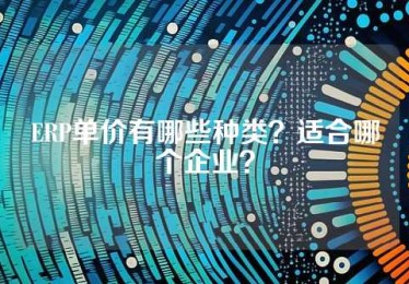 ERP单价有哪些种类？适合哪个企业？