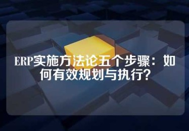 ERP实施方法论五个步骤：如何有效规划与执行？