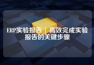 ERP实验报告 | 高效完成实验报告的关键步骤