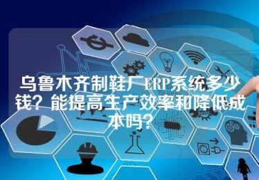 乌鲁木齐制鞋厂ERP系统多少钱？能提高生产效率和降低成本吗？