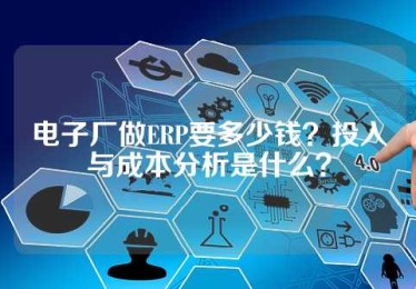 电子厂做ERP要多少钱？投入与成本分析是什么？