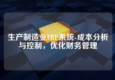 生产制造业ERP系统-成本分析与控制，优化财务管理