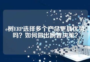 e树ERP选择多个产品更具优势吗？如何做出明智决策？