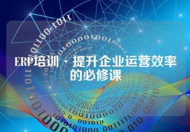 ERP培训·提升企业运营效率的必修课