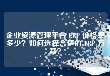 企业资源管理平台 ERP 价格是多少？如何选择合适的 ERP 方案？