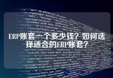 ERP账套一个多少钱？如何选择适合的ERP账套？