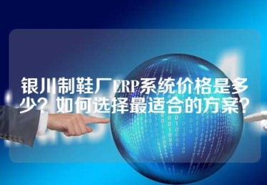 银川制鞋厂ERP系统价格是多少？如何选择最适合的方案？