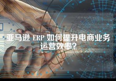 亚马逊 ERP 如何提升电商业务运营效率？