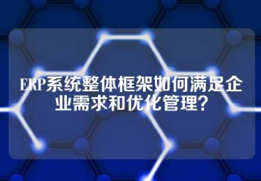 ERP系统整体框架如何满足企业需求和优化管理？