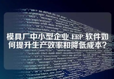 模具厂中小型企业 ERP 软件如何提升生产效率和降低成本？