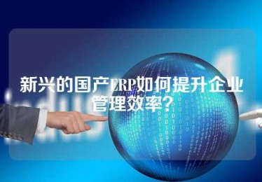 新兴的国产ERP如何提升企业管理效率？