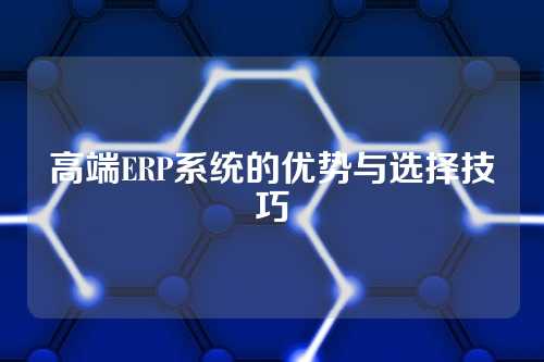 高端ERP系统的优势与选择技巧